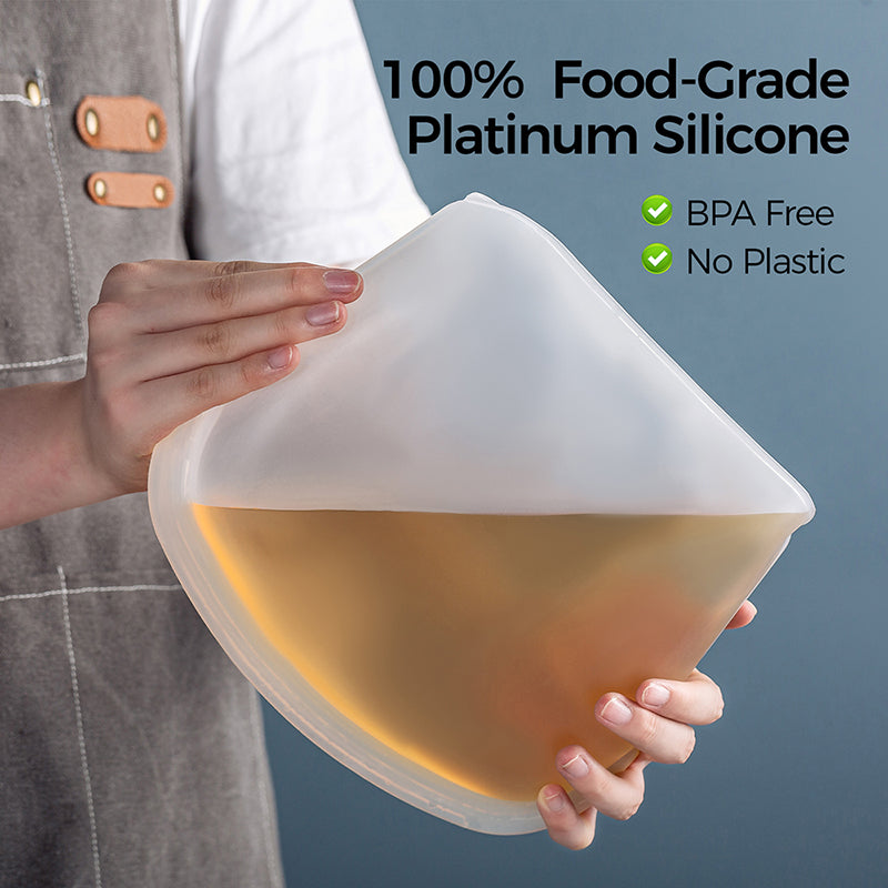 Reusable Silicone Half Gallon Bag - 3 Colors
