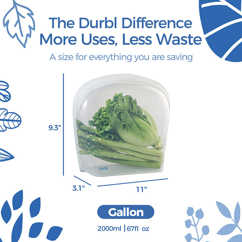 Reusable Half-Gallon Silicone Storage Bag — Durbl